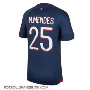 Paris Saint-Germain Nuno Mendes #25 Replika Hemmatröja 2023-24 Kortärmad